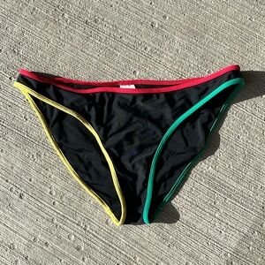 VINTAGE retro color block bikini bottom
